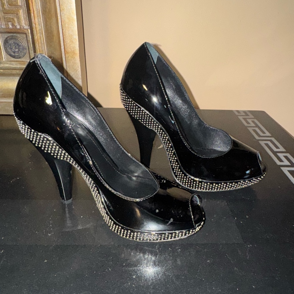 Vintage Burberry Rhinestone Heels